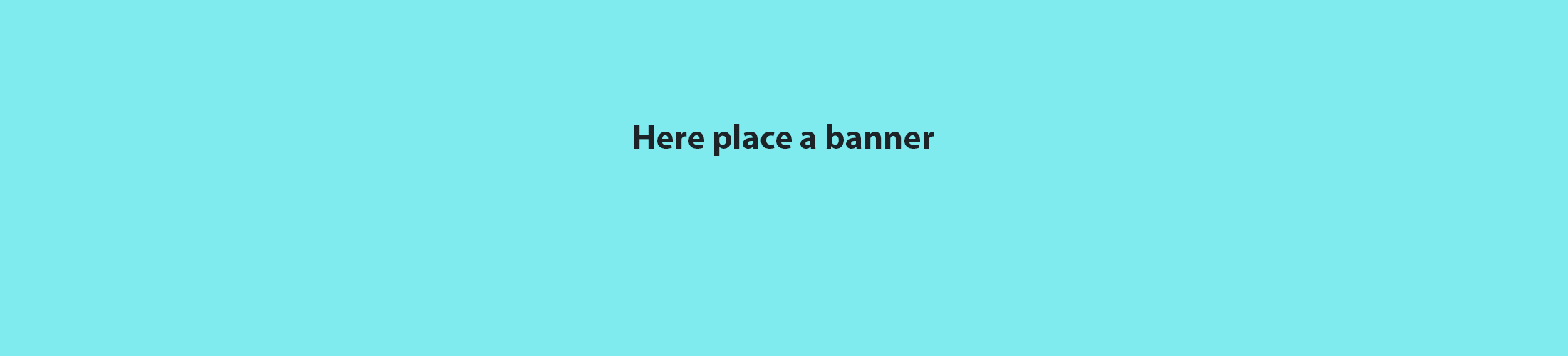 Here place a banner